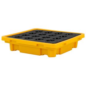 Spill Containment Pallet, 1 Drum Low Profile Spill Containment Modular Platform, 11.4 Gallon Sump, 1543 lbs Load Capacity