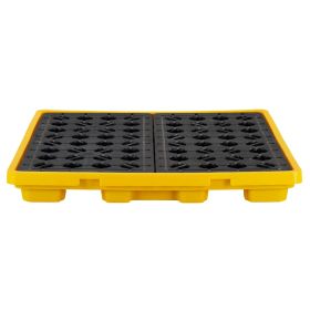 Spill Containment Pallet, 4 Drum Low Profile Spill Containment Modular Platform, 31 Gallon Sump, 8818 lbs Load Capacity