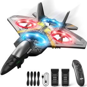 V17 Remote Control Plane 2.4Ghz Foam RC Airplanes Helicopter Quadcopter,Spinning Drone with Cool Light