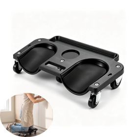 Multi-Use Rolling Creeper with Tool Tray for Garage/Gardening Work (Color: Black, Type: Creeper Seat)