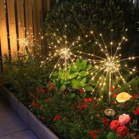 Outdoor Solar Fireworks Light 150LED 8 Lighting Mode Sensor Light Waterproof Garden Decoration Courtyard Passage Christmas, Halloween, Party, Wed (Quantity: 12pcs)